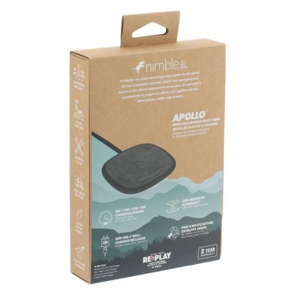 Fast Wireless Charger Pad for Apple and Android by Nimble APOLLO